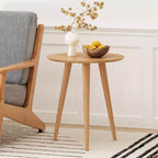 Tavolino rotondo GDFStudio Bridie Mid-Century Modern in legno con gambe a compasso