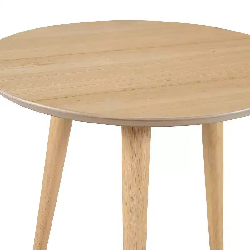 Tavolino rotondo GDFStudio Bridie Mid-Century Modern in legno con gambe a compasso