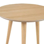Tavolino rotondo GDFStudio Bridie Mid-Century Modern in legno con gambe a compasso
