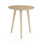GDFStudio Bridie Mid Century Modern Round Wood End Table with Splayed Legs