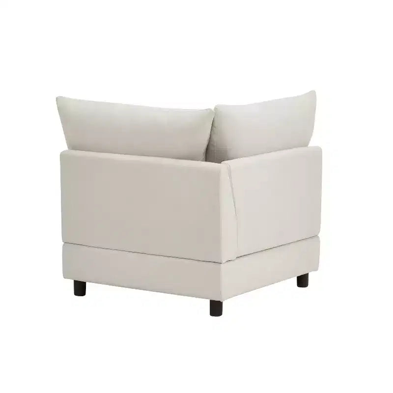 Christopher Knight Home Acker, Set Divano Componibile Moderno a 4 Pezzi con Rivestimento, Bianco