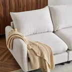 Christopher Knight Home Acker, Set Divano Componibile Moderno a 4 Pezzi con Rivestimento, Bianco