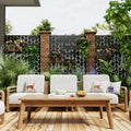 71.37x46.8x15.6 Inch Square Black Galvanized Sheet Screen, Home Partition Material