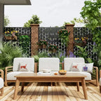 71.37x46.8x15.6 Inch Square Black Galvanized Sheet Screen, Home Partition Material