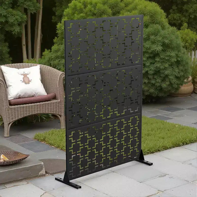 Schermo quadrato in lamiera zincata nera da 71,37x46,8x15,6 pollici, materiale per divisori domestici