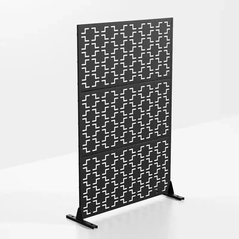 Schermo quadrato in lamiera zincata nera da 71,37x46,8x15,6 pollici, materiale per divisori domestici