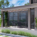 Bob Hexagonal Diamond Black Galvanized Steel Screen 183x120x40cm