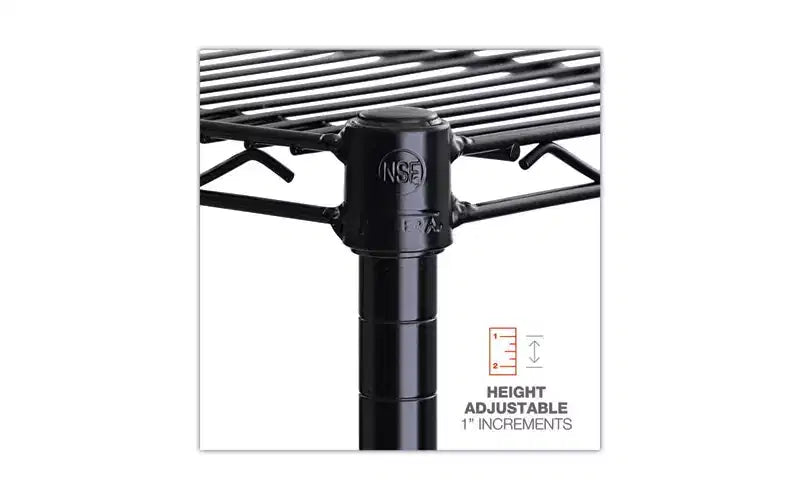 Alera Kit di Scaffalature a Filo a 6 Ripiani Certificato NSF, 48l x 18p x 72a, Nero