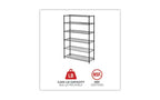 Alera Kit di Scaffalature a Filo a 6 Ripiani Certificato NSF, 48l x 18p x 72a, Nero