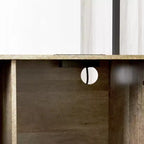 HOMCOM Scaffale da Panettiere con Presa di Corrente, Mobile Bar Caffè con Ripiani, Supporto Microonde con Ante a Persiana, Venatura del Legno Grigia