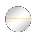 39 Black Circular Wall Mirror: Metal Frame, Round Vanity, Dressing - Stylish for Bath, Living, Bed