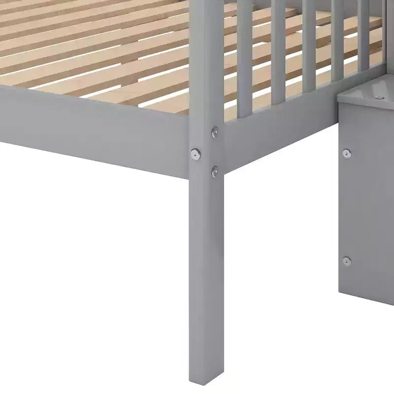 Letto a castello Whisen a una piazza e mezzo con scala e contenitore