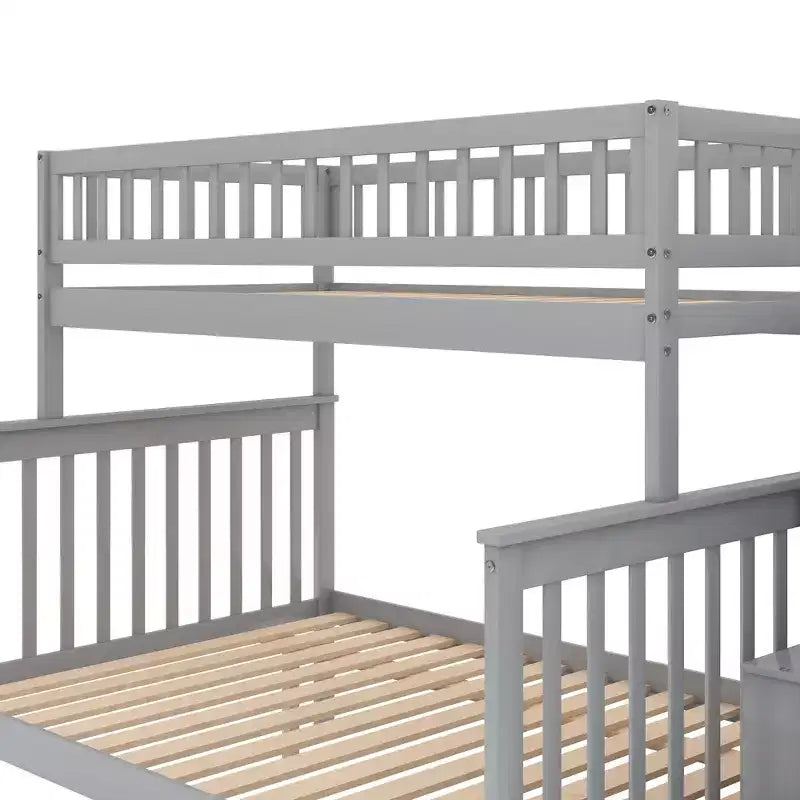 Letto a castello Whisen a una piazza e mezzo con scala e contenitore