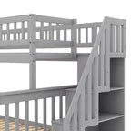 Letto a castello Whisen a una piazza e mezzo con scala e contenitore