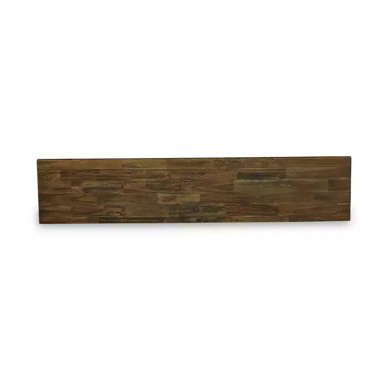 HomeStock Panca da pranzo moderna X-Style con sedile in legno, 72x15x18 pollici, Nero/Espresso