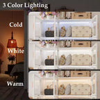Armadio Hitow Stile Moderno Ante in Vetro Illuminazione Regolabile Integrata