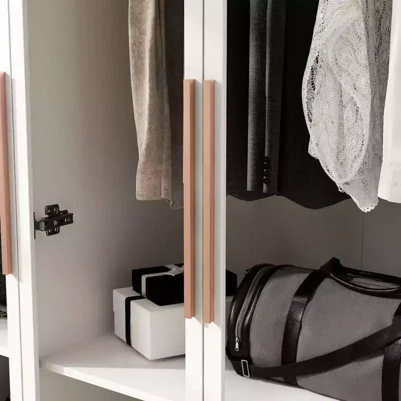 Armadio Hitow Stile Moderno Ante in Vetro Illuminazione Regolabile Integrata