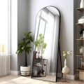 PexFix 71x31 Arch Solid Wood Full Length Mirror Floor Mirror in Black