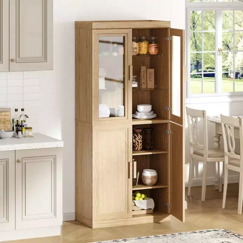 PexFix Armadio / Credenza da Cucina in Legno con Ripiani Regolabili