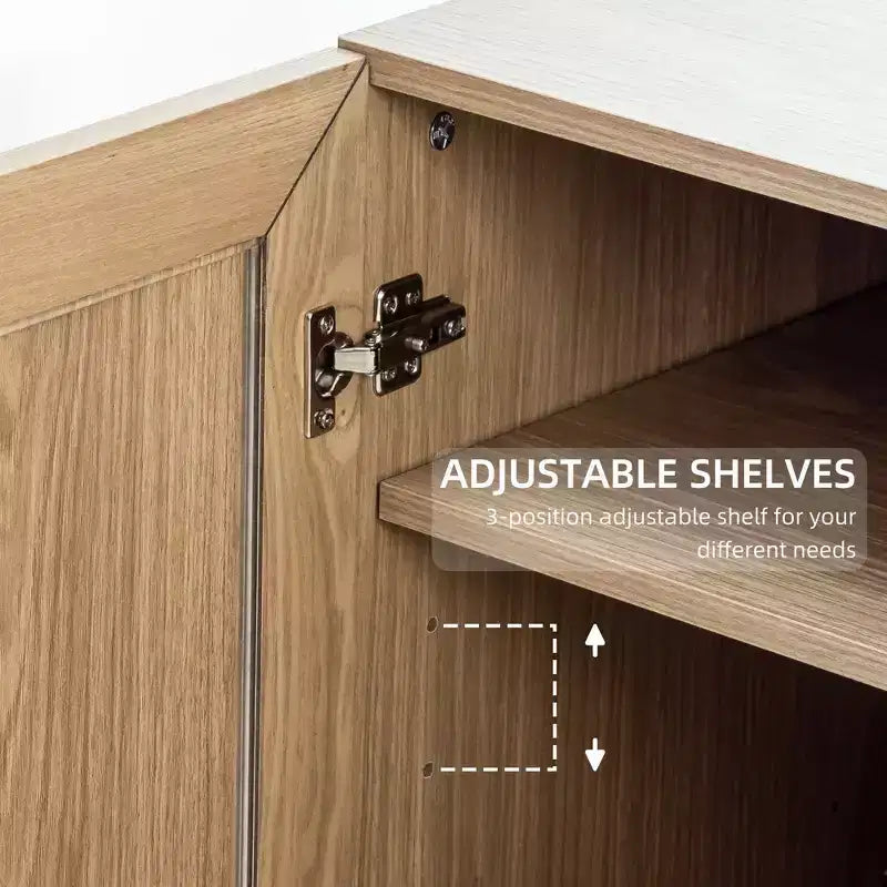PexFix Armadio / Credenza da Cucina in Legno con Ripiani Regolabili