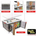 dbest products Quik Box Contenitori impilabili da 31,8 litri con ante Organizer pieghevole Contenitore pieghevole Perfetto per ogni casa