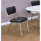 Set di 2 sedie Simple Relax in similpelle e metallo, colore nero