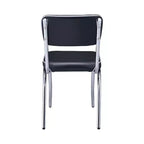 Set di 2 sedie Simple Relax in similpelle e metallo, colore nero