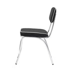 Set di 2 sedie Simple Relax in similpelle e metallo, colore nero