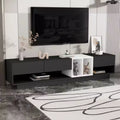 Versatile 80 TV Cabinet: Two-Tone, Ample Storage Space