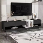 Versatile 80 TV Cabinet: Two-Tone, Ample Storage Space