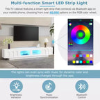Mobile TV Tech-Forward 95: Vetro Scanalato, Ante Arcate, LED Dimmerabili