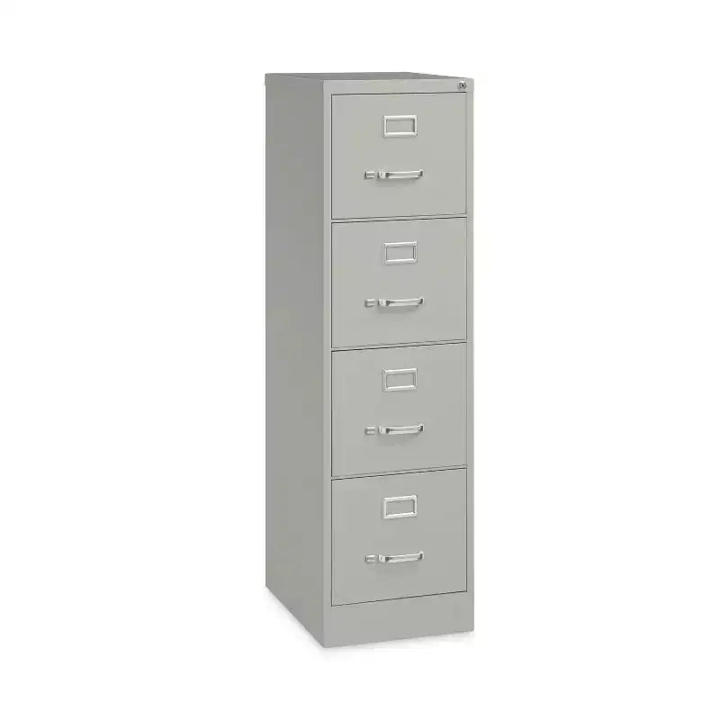 Alera Four-Drawer Economy Vertical File, Letter-Size File Drawers, 15 x 22 x 52, Light Gray