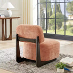 Poltrona Moderna Solara Roundhill Furniture con Struttura in Legno Massello
