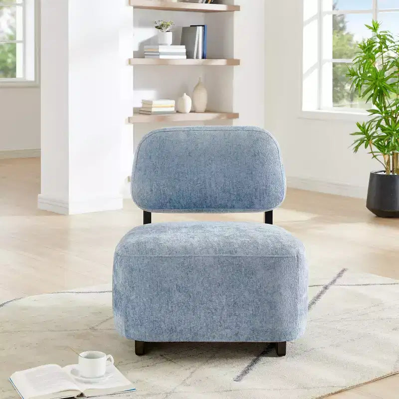 Poltrona Moderna Solara Roundhill Furniture con Struttura in Legno Massello