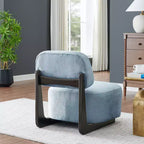 Poltrona Moderna Solara Roundhill Furniture con Struttura in Legno Massello