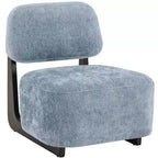 Poltrona Moderna Solara Roundhill Furniture con Struttura in Legno Massello