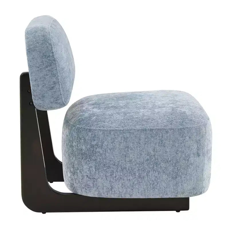 Poltrona Moderna Solara Roundhill Furniture con Struttura in Legno Massello