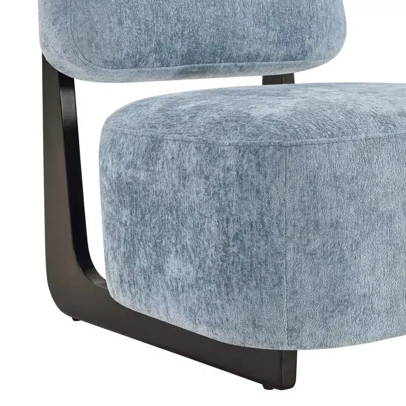 Poltrona Moderna Solara Roundhill Furniture con Struttura in Legno Massello