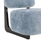 Poltrona Moderna Solara Roundhill Furniture con Struttura in Legno Massello