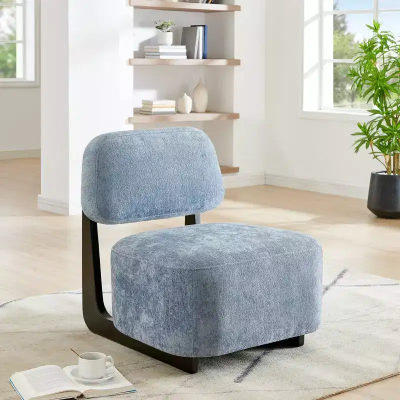 Roundhill Furniture Solara Modern Accent Chair with Solid Wood Frame