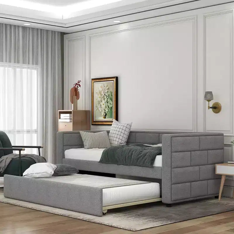 Divano letto matrimoniale imbottito Whisen Modern Design con letto estraibile