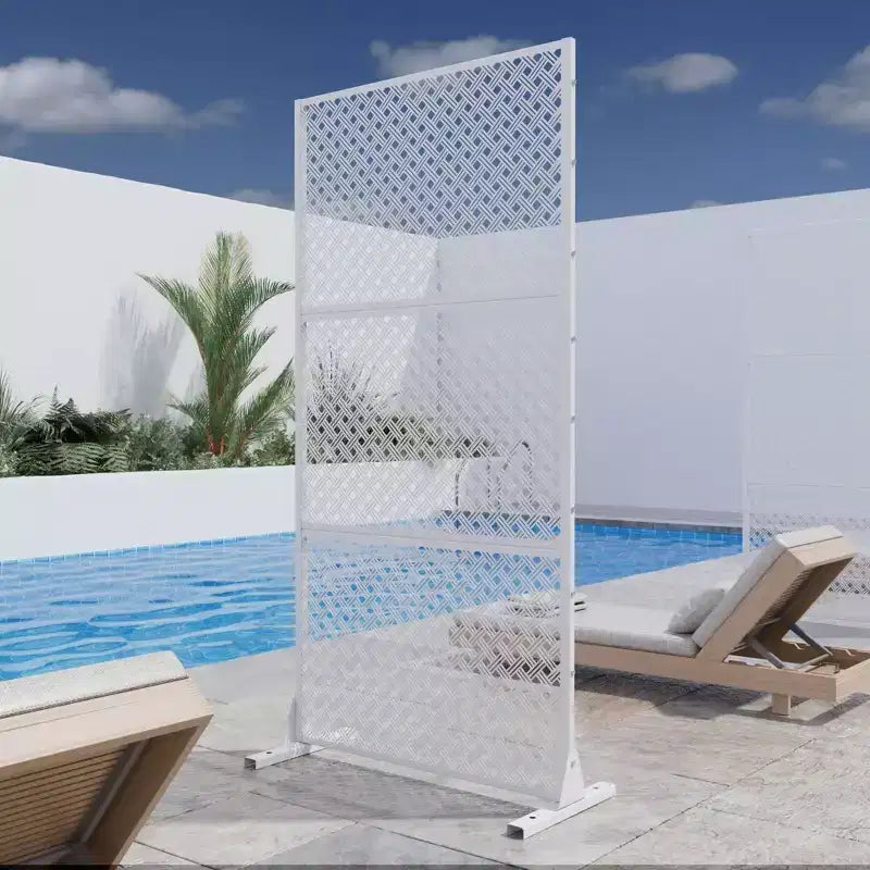 Rete a doppia maglia bianca in acciaio zincato | 183A x 90L x 40P cm