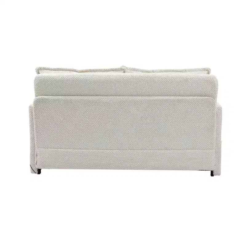Divano Letto Estraibile 59,5/73,6W, Divano Letto Trasformabile in Velluto a Coste con Contenitore Laterale e Stazione di Ricarica USB - ModernLuxe