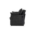 Divano Letto Estraibile 59,5/73,6W, Divano Letto Trasformabile in Velluto a Coste con Contenitore Laterale e Stazione di Ricarica USB - ModernLuxe
