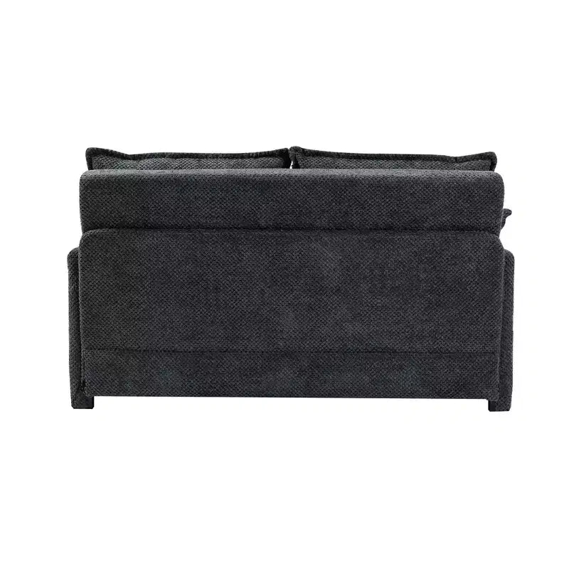 Divano Letto Estraibile 59,5/73,6W, Divano Letto Trasformabile in Velluto a Coste con Contenitore Laterale e Stazione di Ricarica USB - ModernLuxe