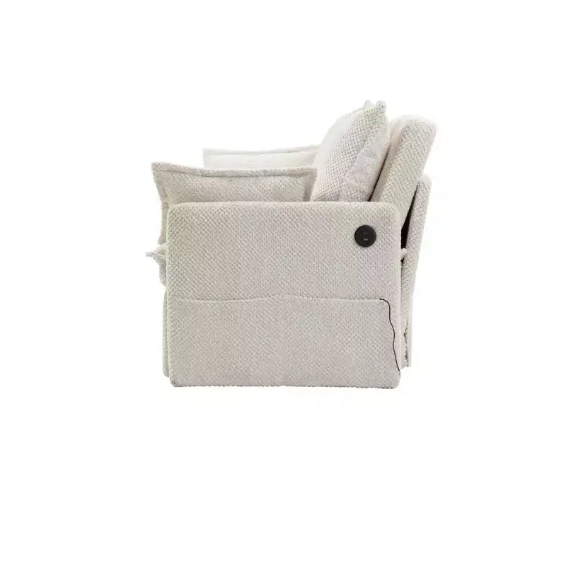 Divano Letto Estraibile 59,5/73,6W, Divano Letto Trasformabile in Velluto a Coste con Contenitore Laterale e Stazione di Ricarica USB - ModernLuxe