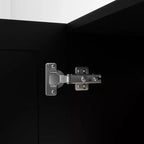 Armadio Keloyid Black Wood da 156 cm con 2 cassetti e 6 ante