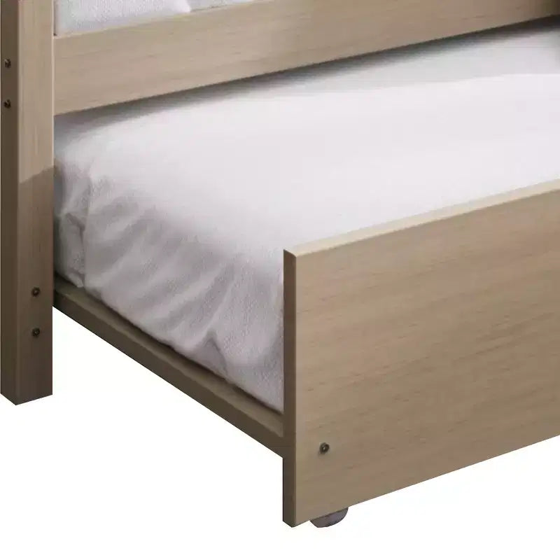ChaletPosh Letto a Scomparsa in Legno di Dimensioni Singole con Materasso Estraibile
