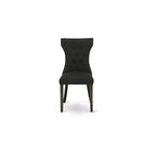 HomeStock Gallatin Parsons Sedie da Pranzo in Tessuto Lino Nero Set da 2