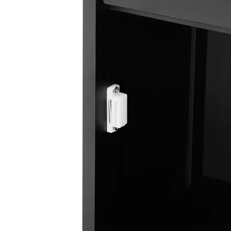 Mobiletto da bagno verticale Whisen, Armadietto portaoggetti da terra con cassetto e ripiani regolabili